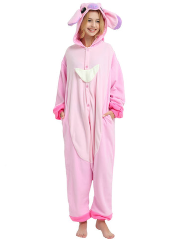 Lilo & Stitch Angel Onesie Kigurumi Pajama Costume For Adults and Teenagers, Halloween Costume For Men, Women and Teens – Hallowitch Costumes
